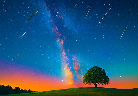 Espectáculo de Perseidas sobre el cielo extremeño.