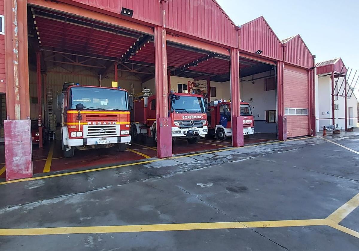 Imagen del parque de bomberos de Zafra.