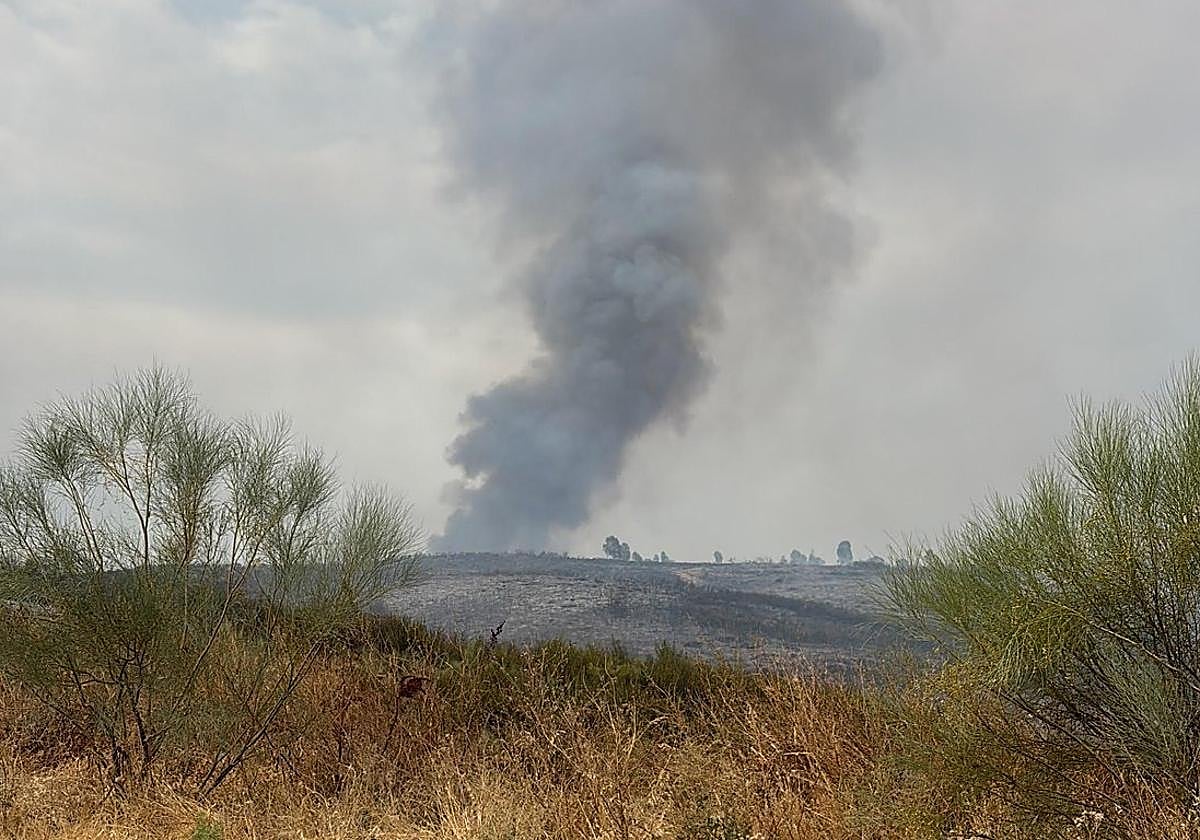 Imágenes del incendio en Guijo de Galisteo