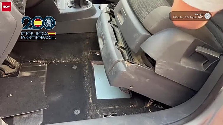 Arrestado en Badajoz cuando circulaba con 19 kilos de hachís en el coche