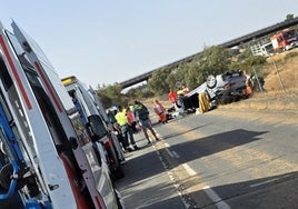 Accidnete mortal ocurrido en la A-5, en el término municipal de Villamesías.