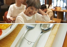 Una de las camareras del restaurante