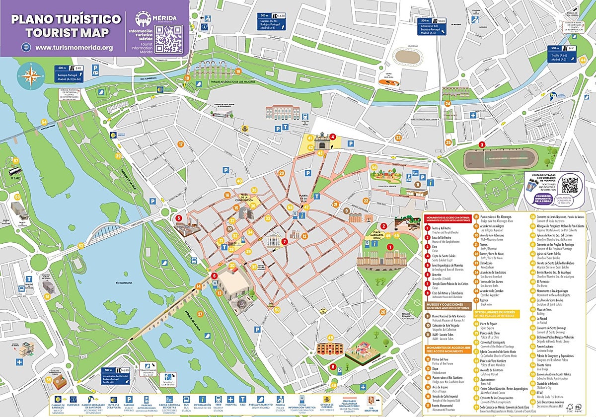 Nuevo plano turístico de Mérida.