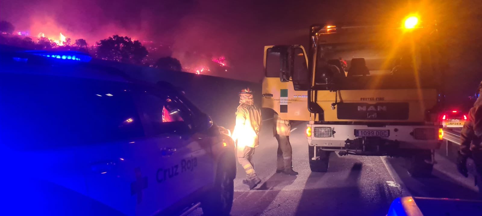 El incendio de Jarilla, en imágenes