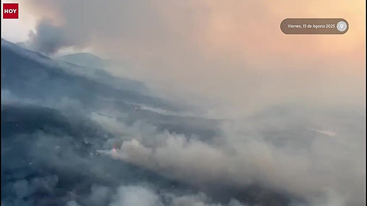 El incendio de Jarilla, visto desde arriba