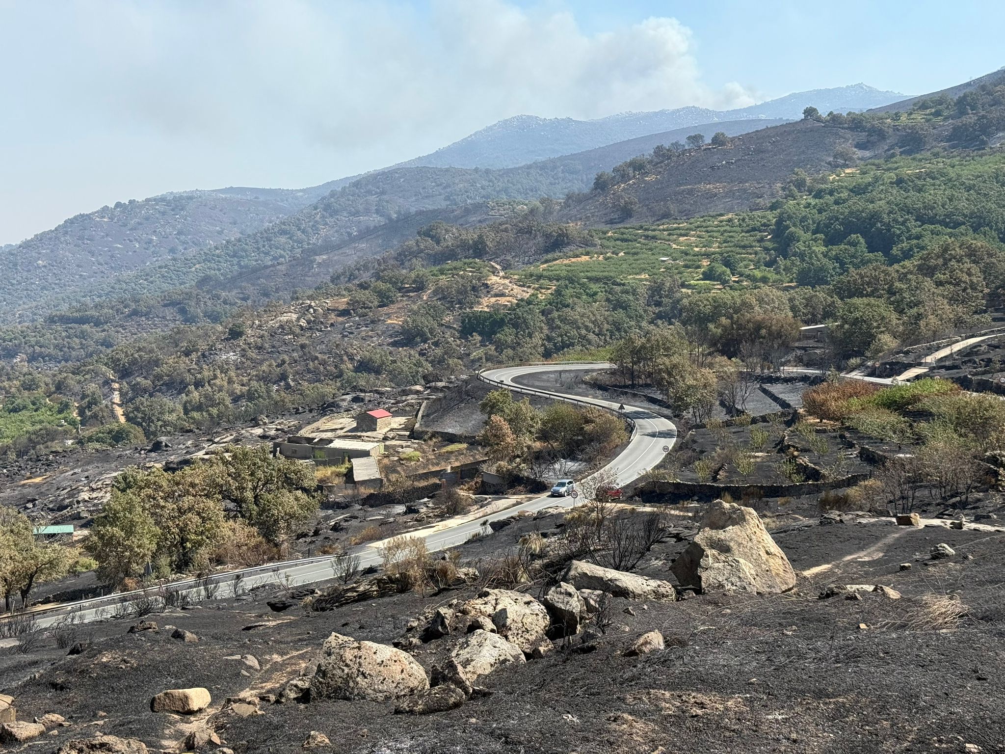 Así ha quedado la comarca de Trasierra tras el incendio de Jarilla