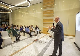 Una presentación del proyecto de la mina de litio de Cáceres en una imagen de archivo.