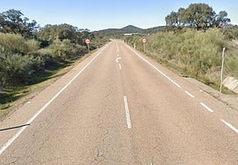 Muere un vecino de Villar del Rey tras una salida de vía en la EX-214