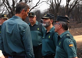 Fotos | Así ha sido la visita de Pedro Sánchez a Extremadura al incendio de Jarilla