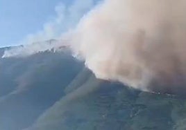 Zona del pico de Pinajarro, por encima de Hervás, esta mañana.