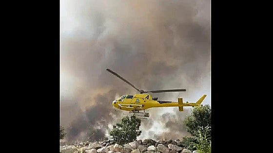 Así se adentran los helicópteros del Infoex