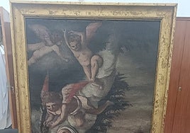 Cuadro de la iglesia de San Agustín restaurado.