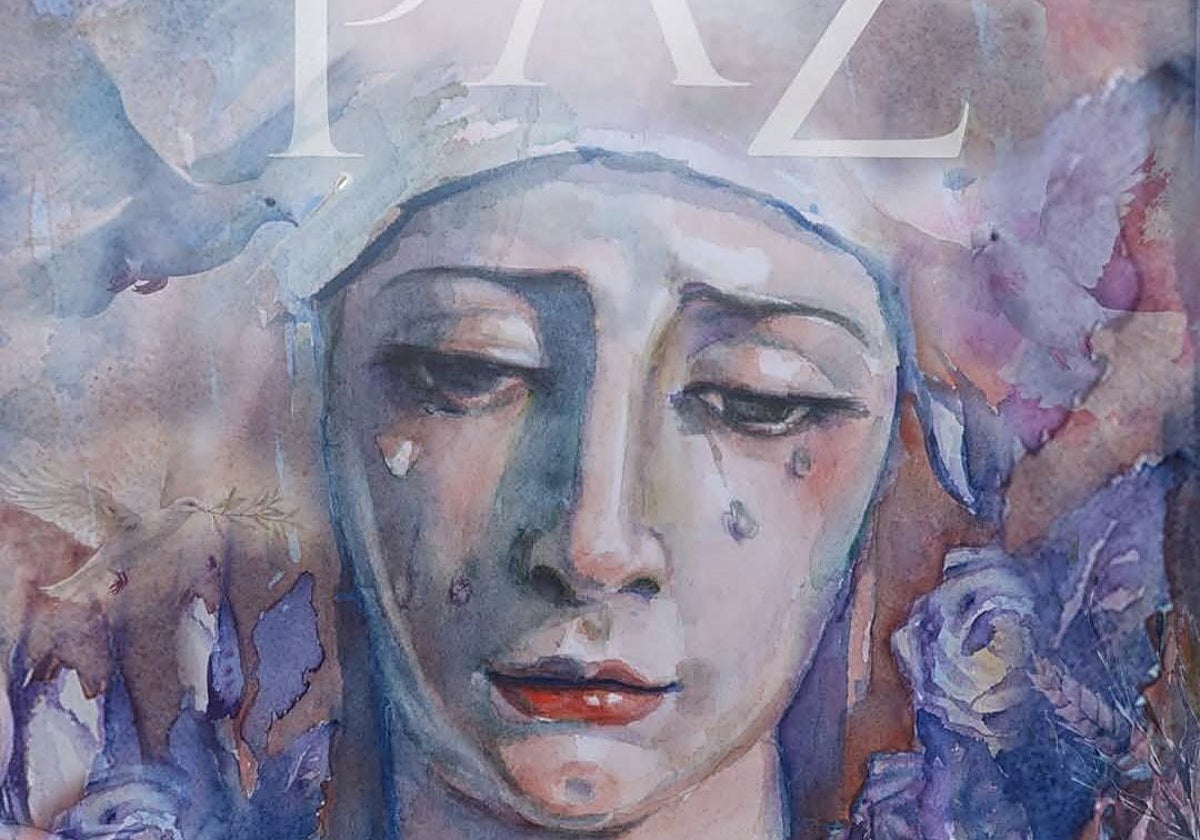 Cartel anunciador de la procesión extraordinaria de la Virgen.