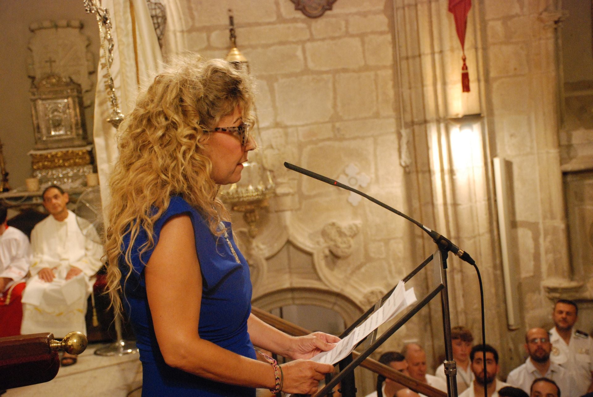 La bajada de la Patrona a la iglesia de San Martín en imágenes