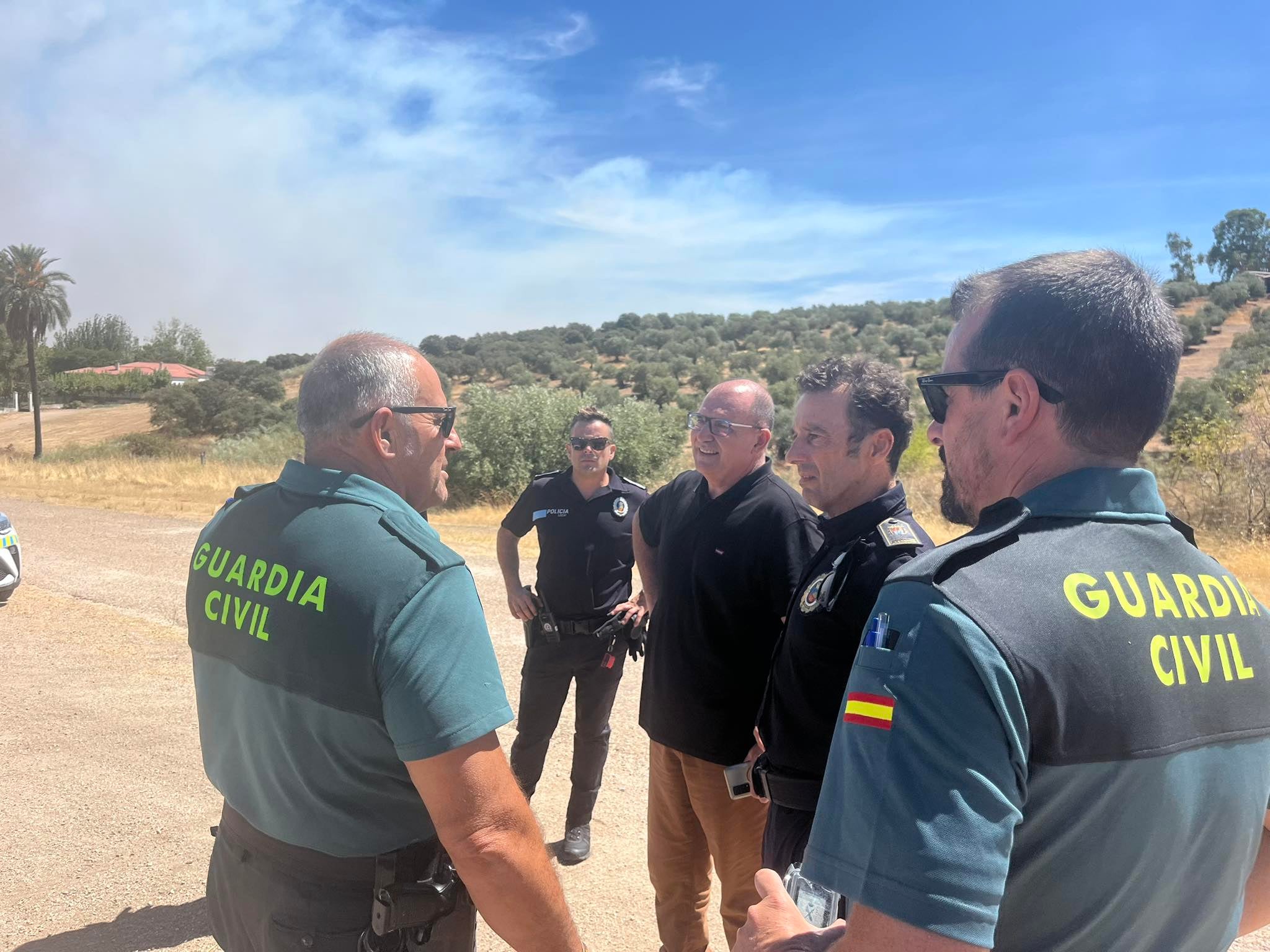 El incendio forestal de Don Benito, en imágenes