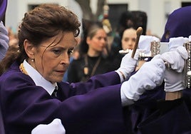 Cristina Díaz Rodríguez en la Semana Santa dee 2024.