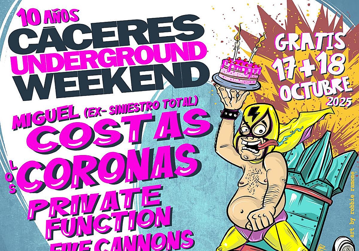 Esta es la música que sonará en el festival Cáceres Underground