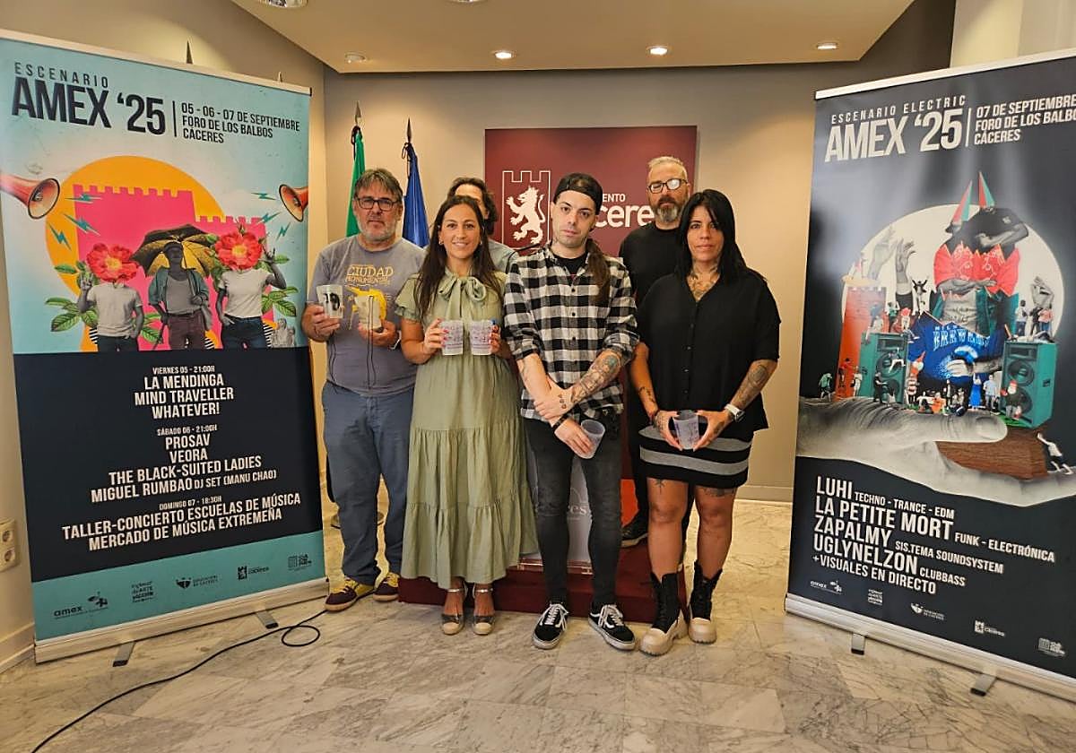 Presentación del festival Escenario Amex 2025 este martes en el ayuntamiento.