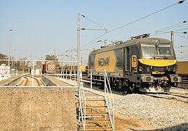 Prueba realizada en Poceirão con una locomotora de la empresa Medway.