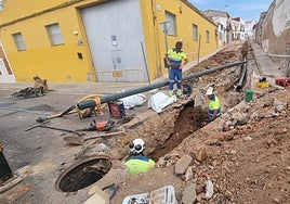 Obras actualmente en marcha en la barriada de San Juan.