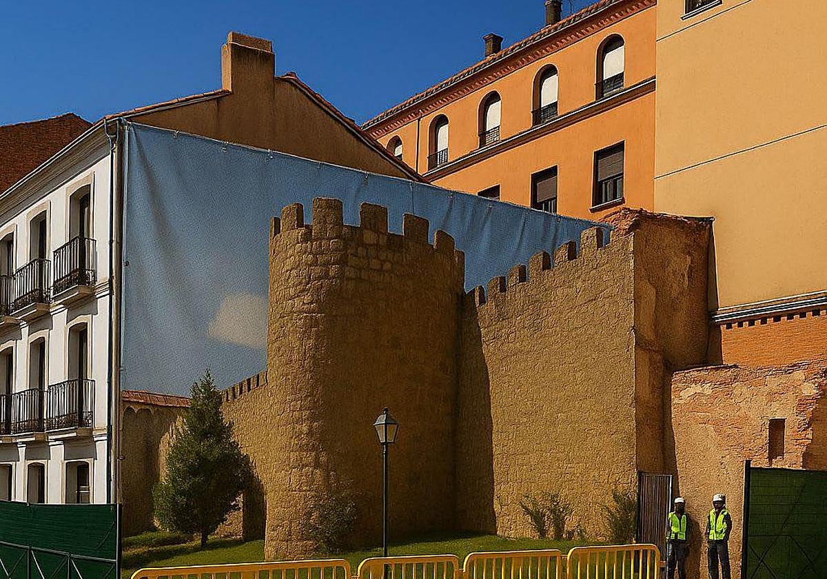 Pizarro apoya adecentar la Puerta Talavera con un mural