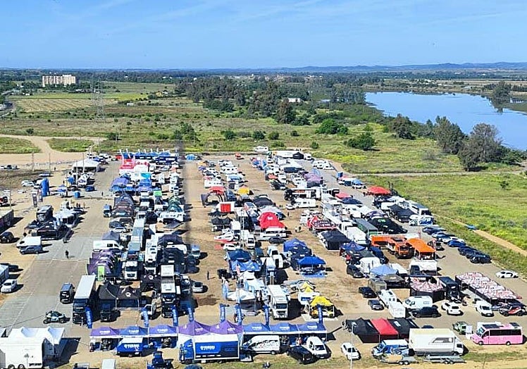 Campo base del Rally Raid junto al Puente Real en 2024.