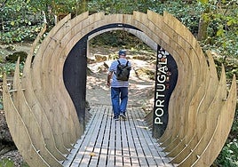Puente internacional de A Frieira en Ourense.