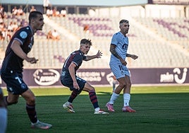 Marco Manchón y Adri Paz durante el Jaén-Extremadura.