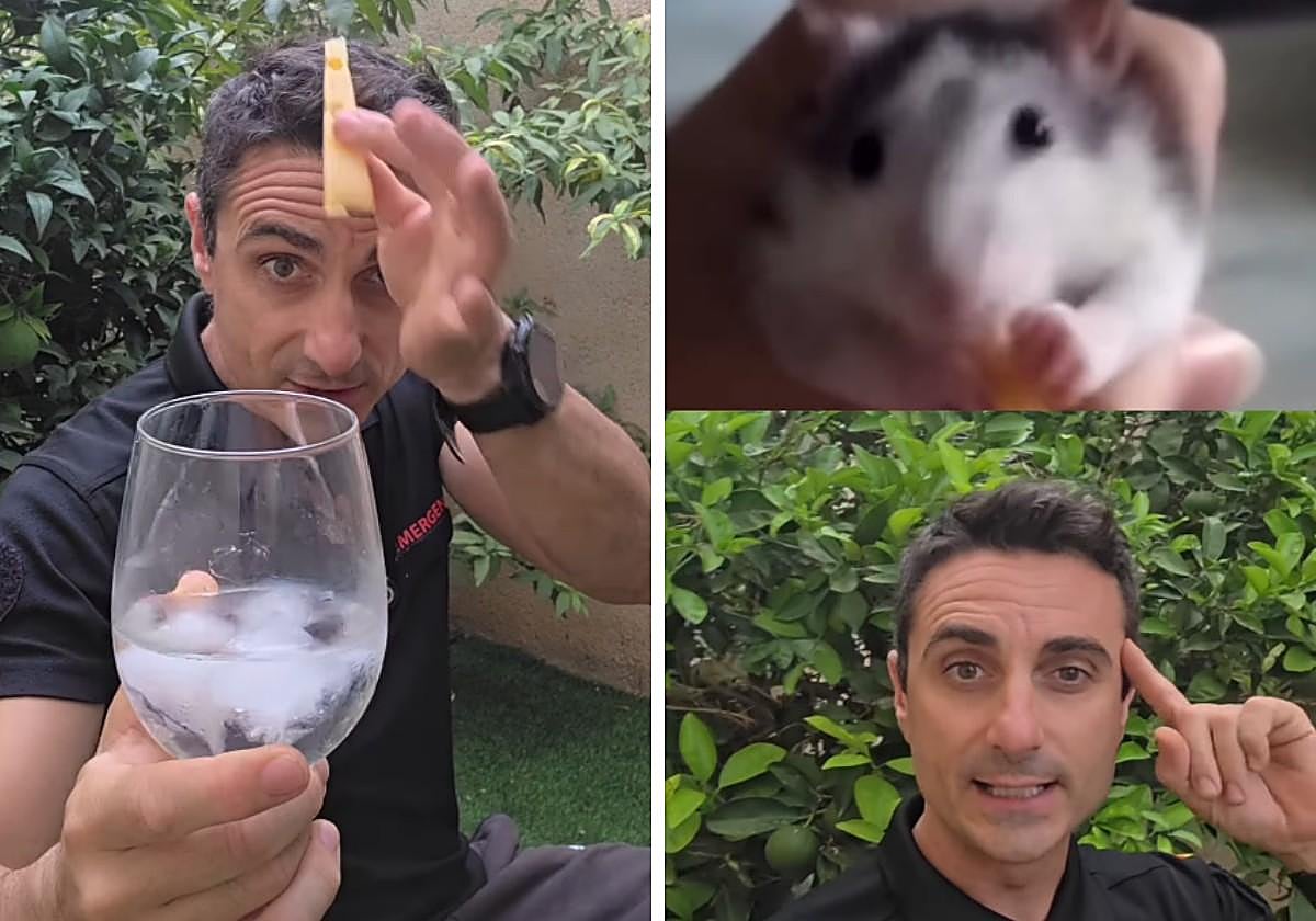 Imágenes de Miguel Assal en su vídeo en redes