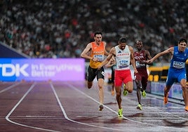 David Barroso finalizó sexto en su semifinal de los 800 metros en el Mundial de Tokio.
