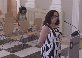 Agustina López durante su intevencion en el pleno de este jueves.