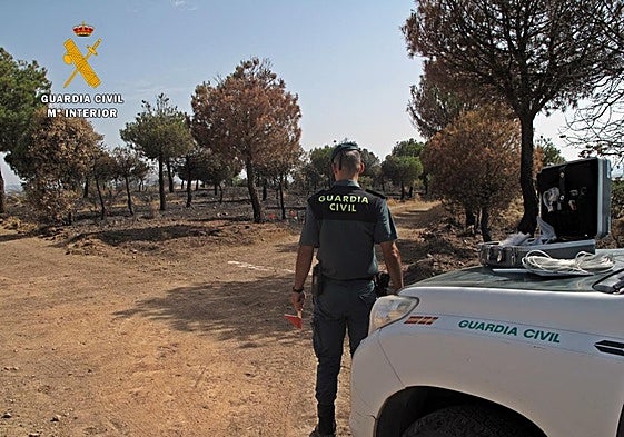 Investigado por provocar tres incendios forestales de manera intencionada en Azuaga