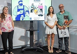 Inés Fernández, la concejala Pilar Amor y Esteban García Ballesteros.