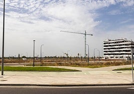 Terrenos de Badajoz donde la Universidad Internacional Uninde pretende construir un edificio.