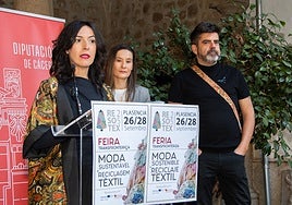 Un momento de la presentación de Resotex, con Esther Gutiérrez, vicepresidenta de la Diputación.