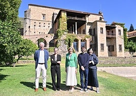 Joaquín Mollinedo, director general de Relaciones Institucionales de Acciona; María Santoyo, directora de PHotoESPAÑA; Ana de la Cueva, presidenta de Patrimonio Nacional; José María Rosa y María Bleda.