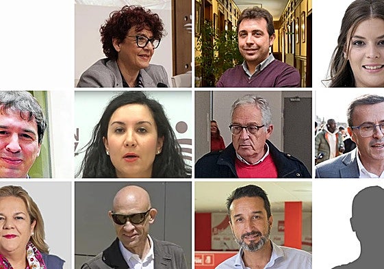 Emilia Parejo, Manuel Candalija, Cristina Núñez, David Sánchez, Elisa Moriano, Francisco Martos, Miguel Ángel Gallardo, Juana Cintas, Luis Carrero y Ricardo Cabezas. Sin foto, Félix González.