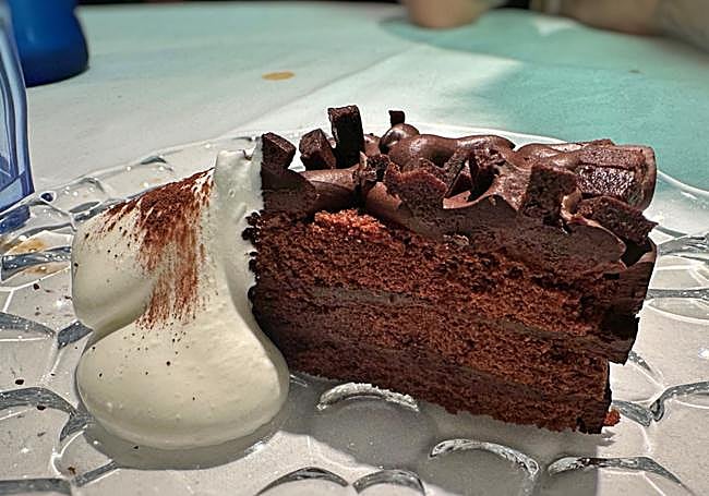 Tarta de chocolate.