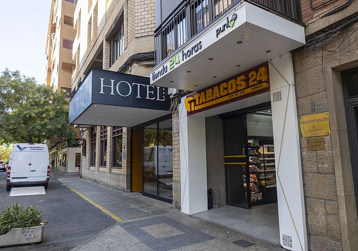 ona donde se produjo la pelea mortal el pasado domingo en el centro de Cáceres.