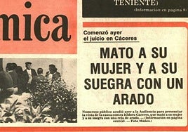Recorte de la portada de HOY en 1975 sobre el juicio.