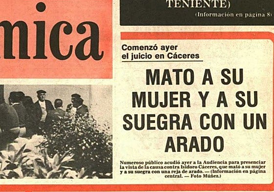 Recorte de la portada de HOY en 1975 sobre el juicio.