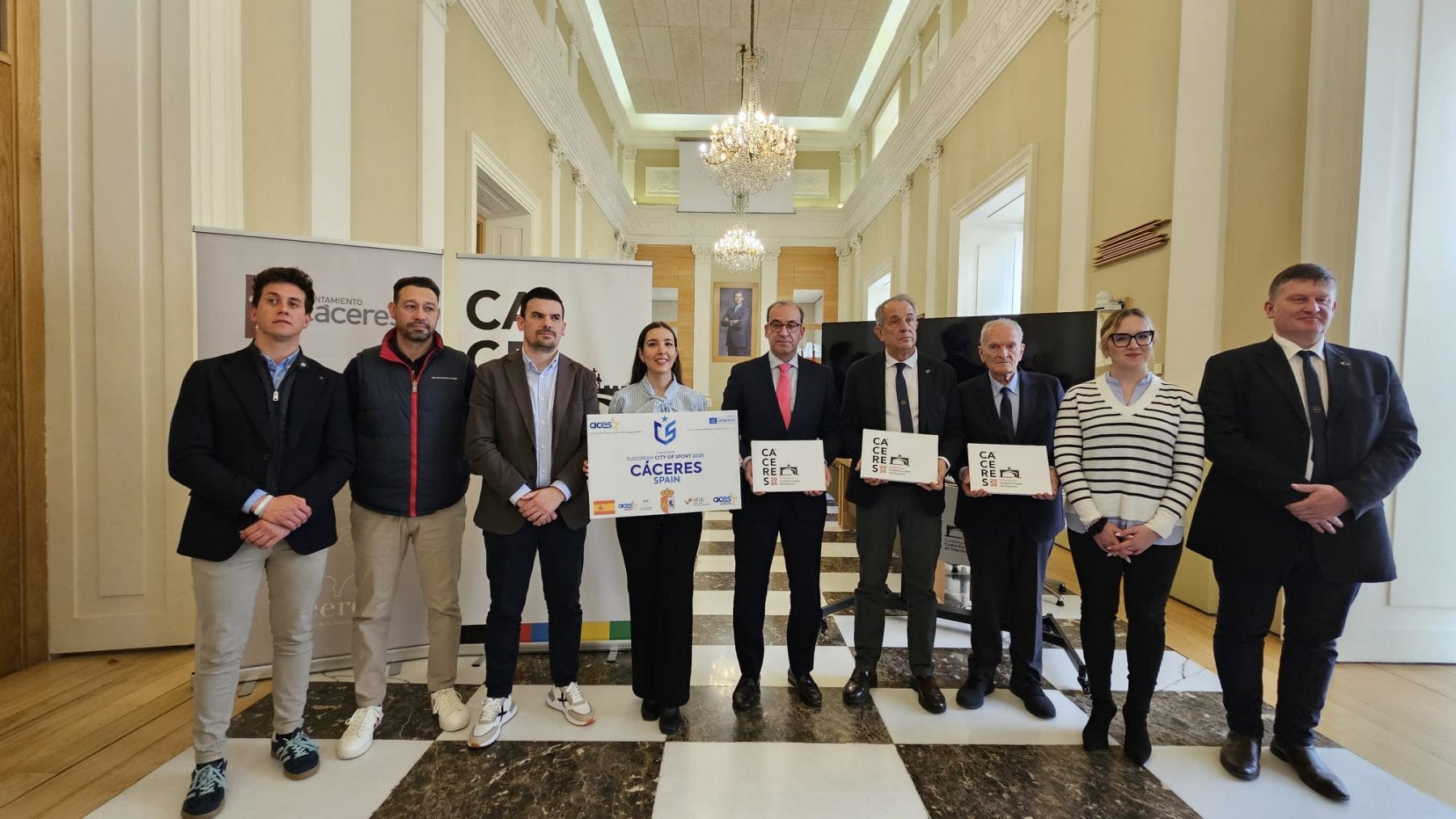 Presentando la capitalidad deportiva en Cáceres.