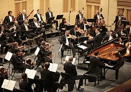 La Orquesta de Extremadura, durante uno de sus conciertos.