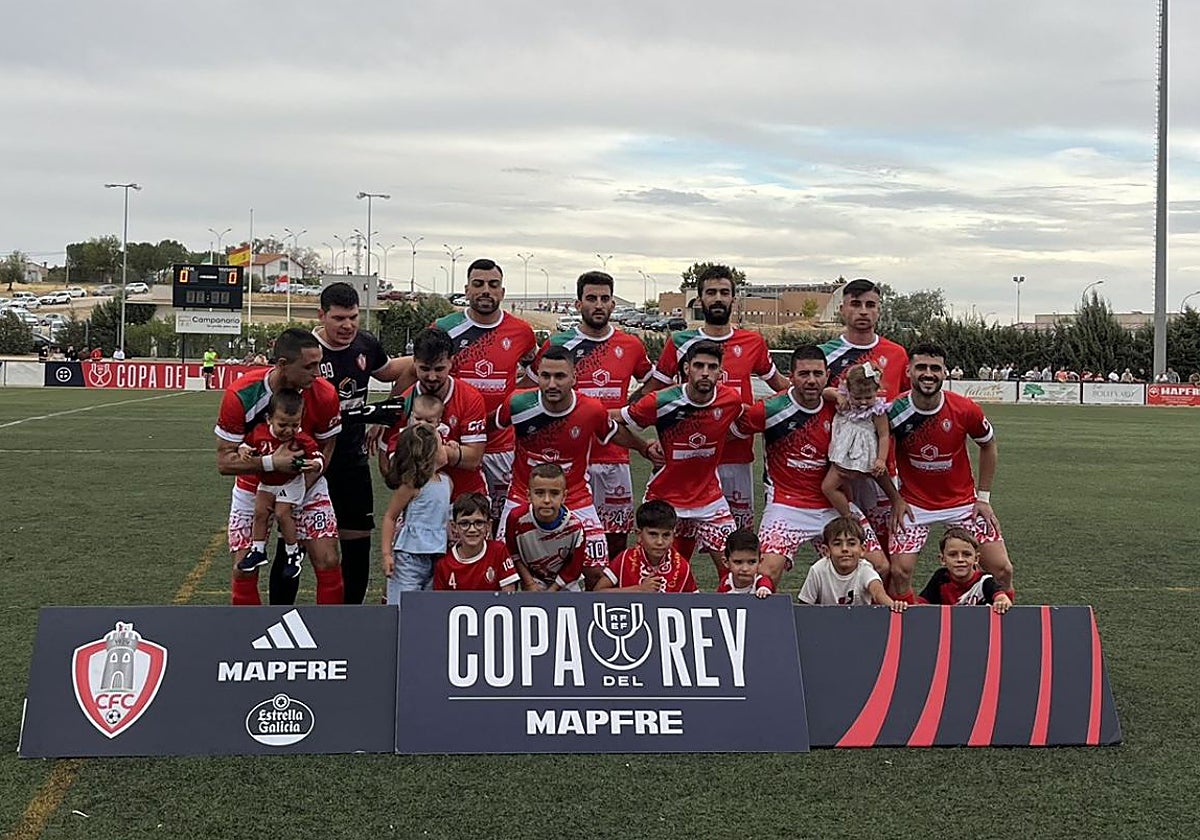 Alineación del Campanario en la ida de la previa de la Copa del Rey ante el Yuncos.