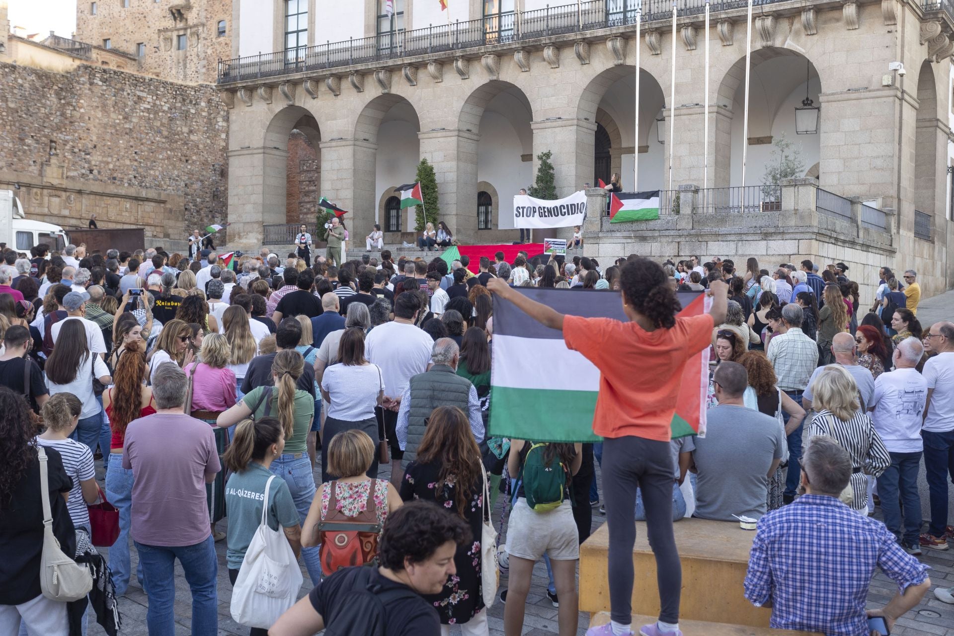 Protesta en Cáceres por la detención de la Flotilla