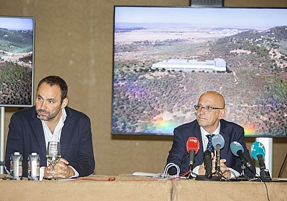 David Valls y Ramón Jiménez, directivos de Extremadura New Energies afectados por los recortes.