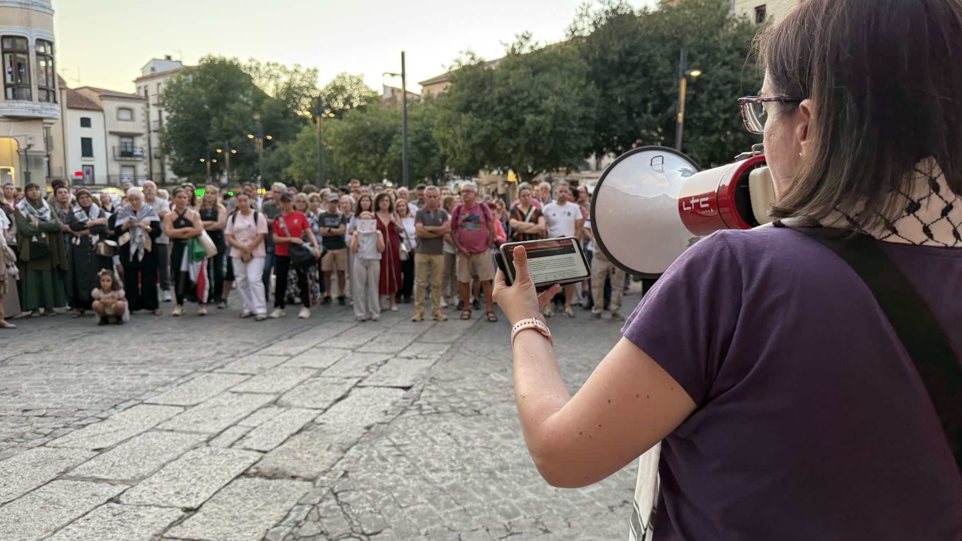 Protesta en Plasencia por la detención de la Flotilla
