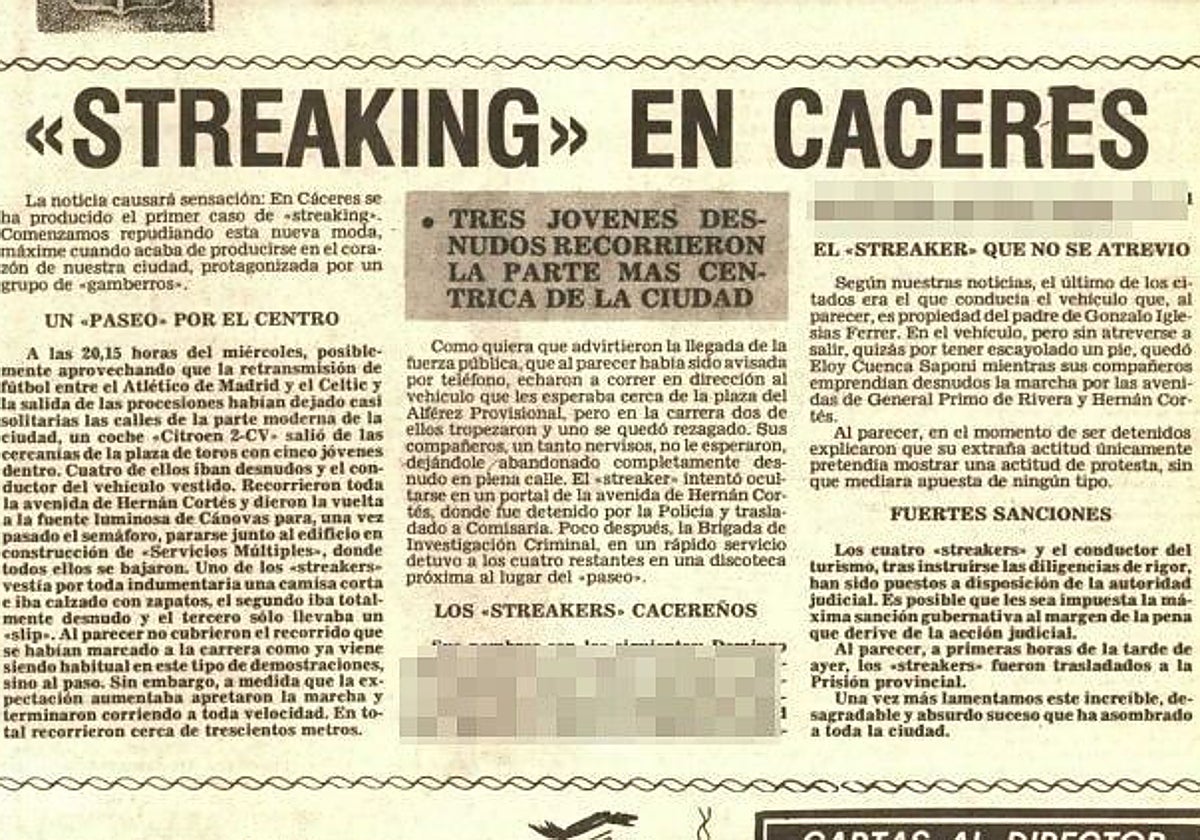 Recorte en HOY del suceso.