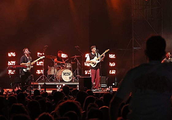 Momento de la actuación de Sanguijuelas del Guadiana.