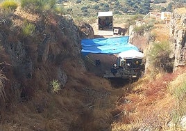 Imagen de los trabajos en la boca de la mina de Zarza la Mayor.